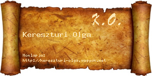 Kereszturi Olga névjegykártya