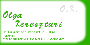 olga kereszturi business card
